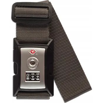 Bezpečnostní popruh na zavazadlo s TSA zámkem Worldpack - tmavě šedá