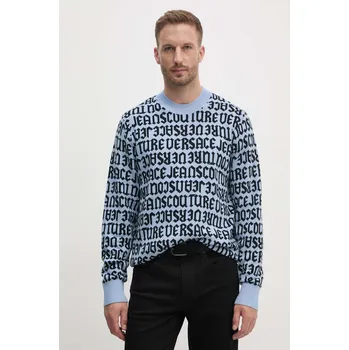 Pánský svetr Vlněný svetr Versace Jeans Couture 77GAFM03.CMN91 modrá 55X, vel. M