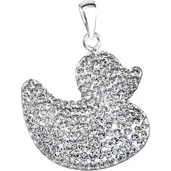 Přívěsek Stříbrný přívěsek s krystaly Swarovski kačenka 74094.1