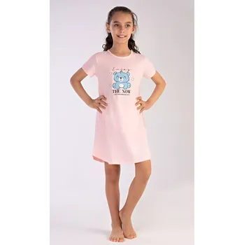 Chlapecké oblečení Dětská noční košile s krátkým rukávem Enjoy světle lososová 3 - 4