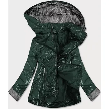 Lesklá zelená prošívaná dámská bunda (B9573) odstíny zelené 52