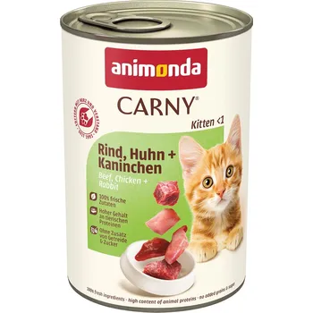 Krmivo pro kočku Animonda Carny Kitten hovězí, kuřecí a králičí maso 12 × 400 g