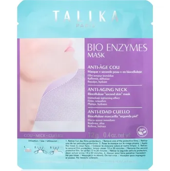 Pleťová maska Talika Bio Enzymes Anti-Aging Neck Mask plátýnková maska se zpevňujícím účinkem 12 g