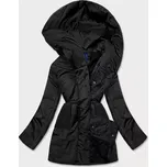 Černá dámská bunda s kapucí (HO-22) odstíny černé S (36)