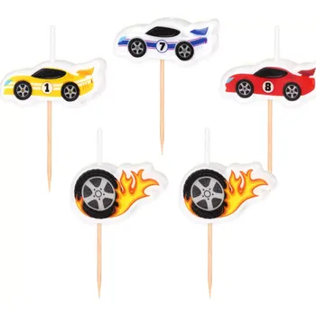 Dortová svíčka Svíčky na dort Race On 5 ks