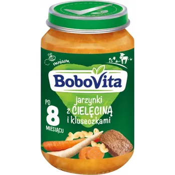 Příkrm Bobovita od 8. měsíce Jarzynki s telecím masem a knedlíčky 190 g