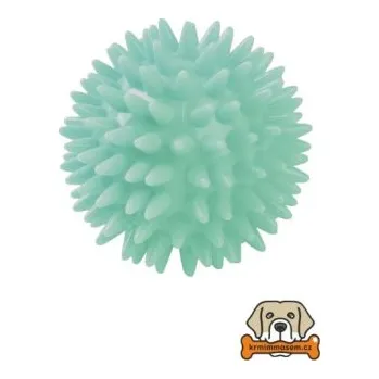 TPR - míček s bodlinami - světle zelený, pískací JK Animals tekm174