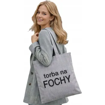 Nákupní taška Látková taška 37 x 35 cm šedá