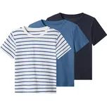 lupilu® Dětské triko, 3 kusy (pruhovaná / modrá / navy modrá, 110/116)