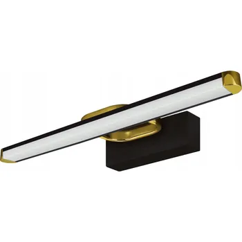 Nástěnné svítidlo KOUPELNOVÉ NÁSTĚNNÉ SVÍTIDLO LAMPA NAD ZRCADLO LED 7W ČERNO ZLATÉ DEKORACE IP44