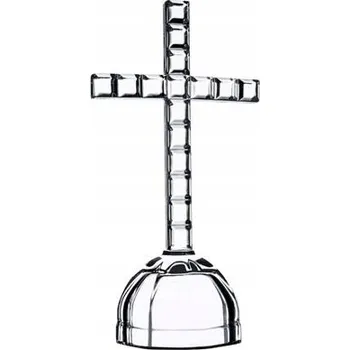 Obraz KŘIŠŤÁLOVÝ SKLENĚNÝ KŘÍŽ KOLEDA KOSTELNÍ BOHEMIA 21,5 CM