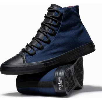 Pánské tenisky Pánské tenisky z kombinovaných materiálů - tmavě modré V3 OM-FOTH-0143 - 43