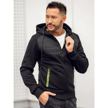 Pánská bunda Černá pánská prošívaná přechodová bunda Bolf KS2149 - XL