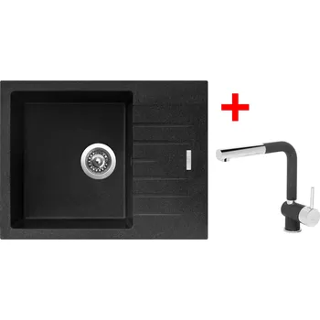 Kuchyňský dřez Sinks PERFECTO 650 Granblack + Mix 3 P GR