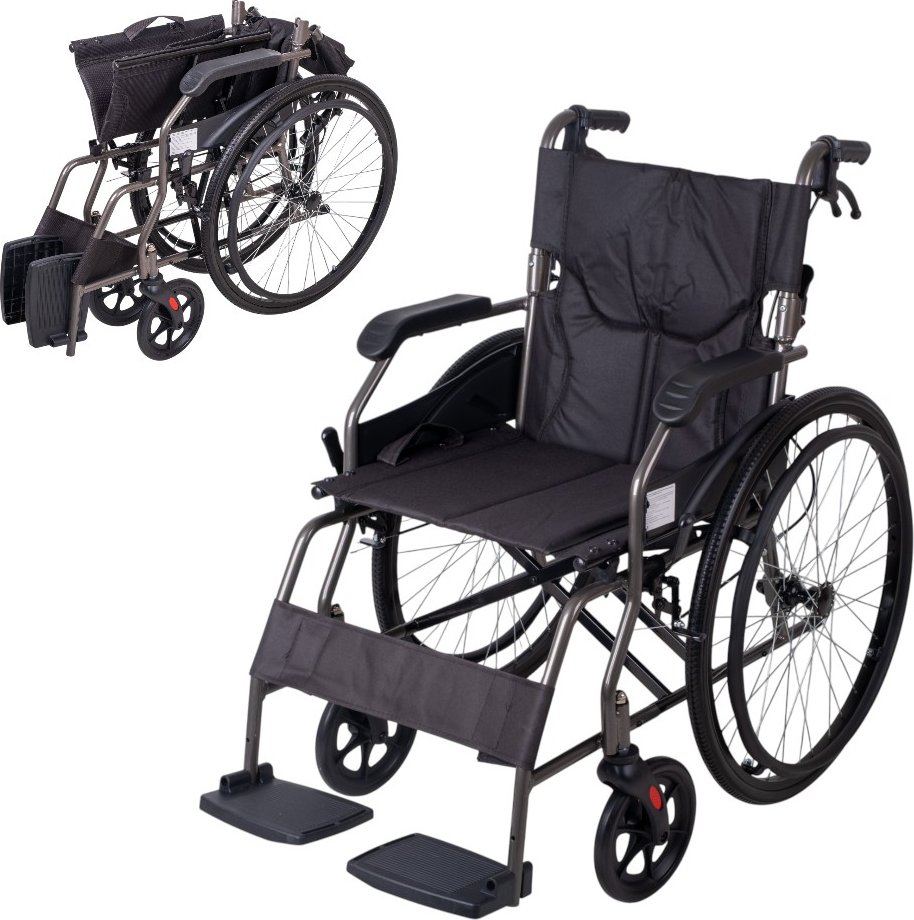 inSPORTline Mechanický skládací invalidní vozík Jakesully odlehčený