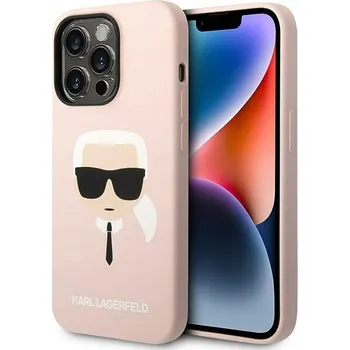 Pouzdro na mobilní telefon Zadní Kryt Karl Lagerfeld pro Apple iPhone 14 Pro růžový