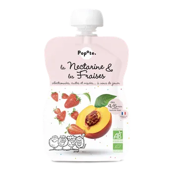 POPOTE kapsička BIO nektarinky s jahodami 120 g