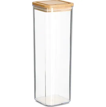 Dóza na potraviny NÁDOBA NA SYPKÉ POTRAVINY NA TĚSTOVINY PLASTOVÁ S VÍKEM VYSOKÁ 1,9l