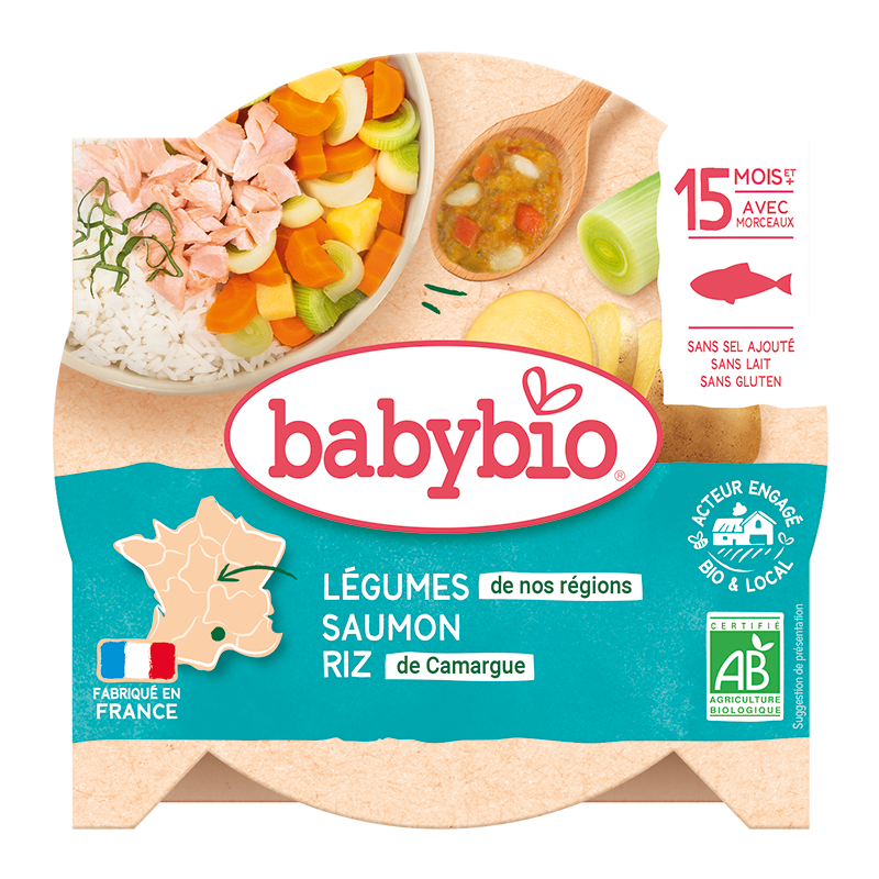 BABYBIO zelenina s lososem a rýží 260 g