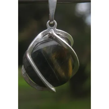 Přívěsek Sokolí oko - přívěsek sklíčka 2,1 cm