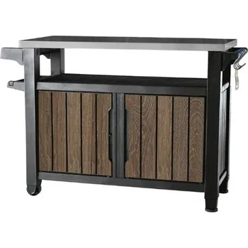 Zahradní stůl Grilovací stolek Keter UNITY XL 207 l Walnut
