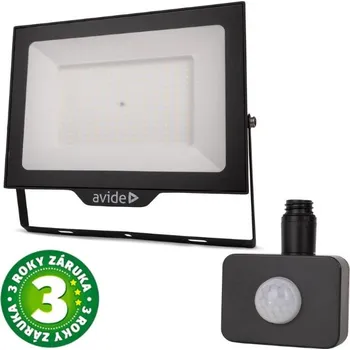 Prémiový ultratenký LED reflektor černý 150W 15000lm, denní, s čidlem pohybu, 3 roky