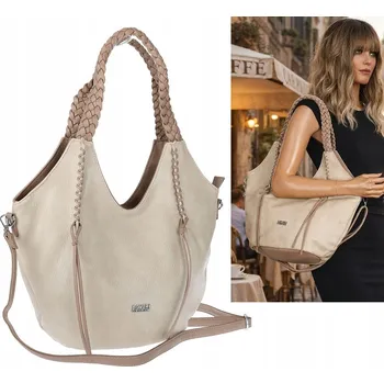 Kabelka COVERI COLLECTION kabelka eko kůže béžová