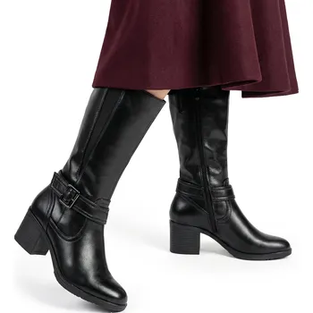 Dámské kozačky Wojtyłko dámské kozačky do půlky lýtek na sloupkovém podpatku, velikost 38