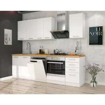 Kuchyňská linka Stolarz kuchyňská linka EKO bílá, 240 cm s dvířky na myčku