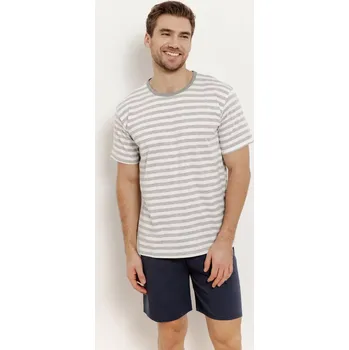 Pánské pyžamo 3394 PÁNSKÉ PYŽAMO JASPER M-2XL šedá M