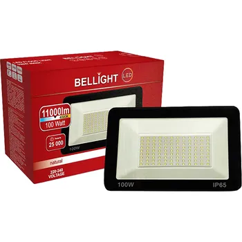 Halogenový LED reflektor 100W 4000K 11000lm IP65 Černý