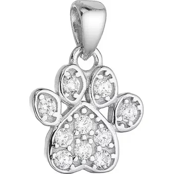 Přívěsek Stříbrný přívěsek tlapka se zirkony 14065.1