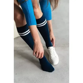 Dámské punčochy Dámské podkolenky Steven art.072 Proužky tmavě modrá 38-40