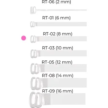 Vložka do podprsenky Ramínka Julimex RT 02 8mm transparentní 8 mm