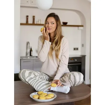 Pyžamo Mefemi Selene PX75 long/r S-2XL Béžová XL