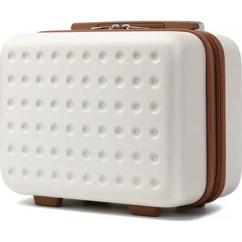 Kono 2486 Kosmetický kufřík 31cm Krémový ABS/Polykarbonát