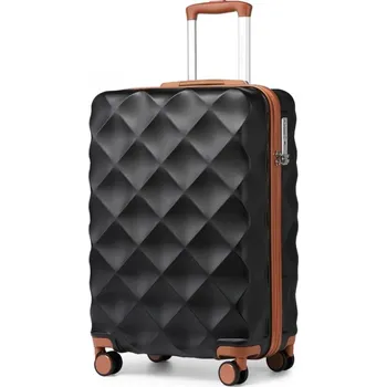 British Traveller K2395L Kufr spinner 53cm Černý ABS/Polykarbonát