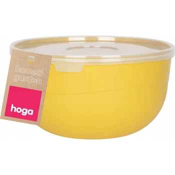 KUCHYŇSKÁ PLASTOVÁ MÍSA S VÍKEM NA POTRAVINY 1,2L 16CM HOŘČICOVÁ