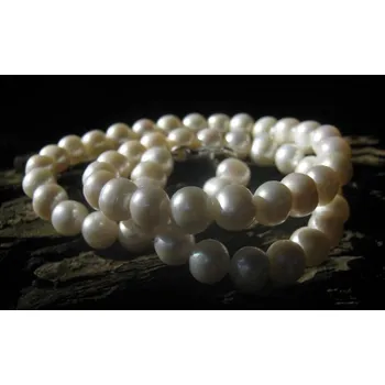 Náhrdelník Perly smetanové říční - náhrdelník masivní 9
