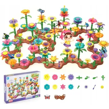 ostatní stavebnice Stavebnice Květiny 272 DÍLŮ Konstrukční velká sada pro děti 3D Květiny Zahrada