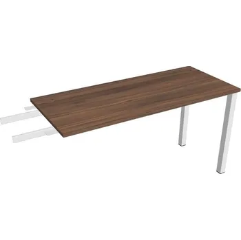 Psací stůl Stůl pracovní úzký UE 1400 RU řetězící do úhlu - OŘECH , BÍLÁ