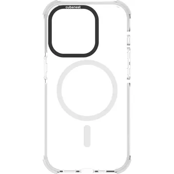 Pouzdro na mobilní telefon Cubenest Kryt na iPhone 15 Pro MagPro Strong Guard bílý