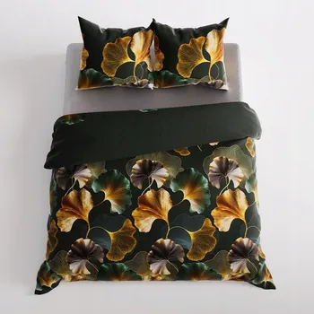 Povlečení SADA POVLEČENÍ ložního prádla z bavlněného saténu, 200x220cm, 100% BAVLNA , RIZELA