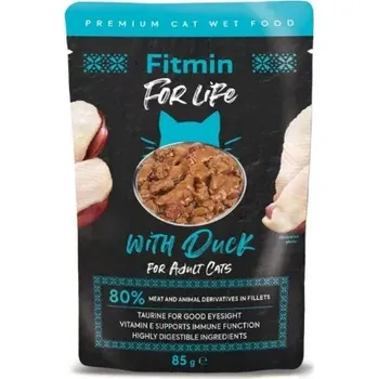 Krmivo pro kočku Fitmin For Life kapsička kachní pro kočky 28x85g KARTON