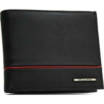 Peněženka Černá pánská peněženka ELLINI z přírodní kůže s RFID ochranou