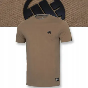 Pánské oblečení Tričko Pánské bavlněné tričko Pit Bull Small Logo Hnědé vel. L