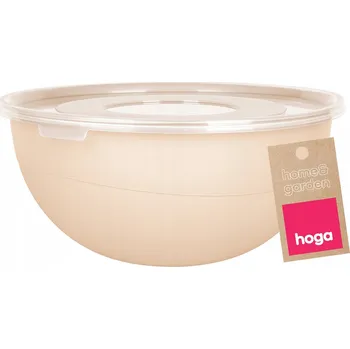 KUCHYŇSKÁ MÍSA S VÍKEM Miska na potraviny, mrazuvzdorná, plastová, béžová 3L