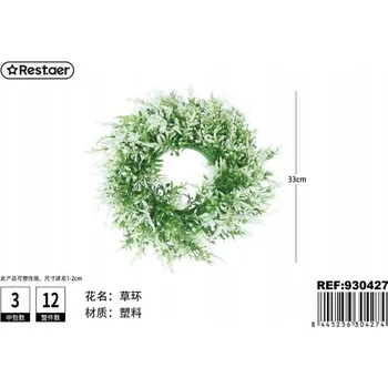 umělá květina Malý květinový prsten z tráva 33 cm