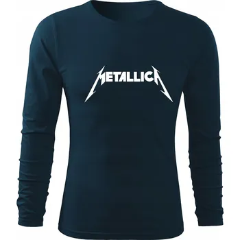 Pánské tričko Tričko s dlouhým rukávem Test tmavě modré pánské vel S