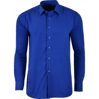 Pánská košile 41/42 HLADKÁ CHABROVÁ KOŠILE S DLOUHÝM RUKÁVEM